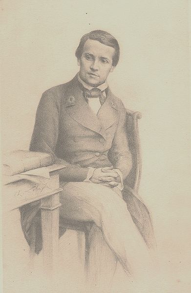 Pasteur en 1845 dessin de Charles Lebaye