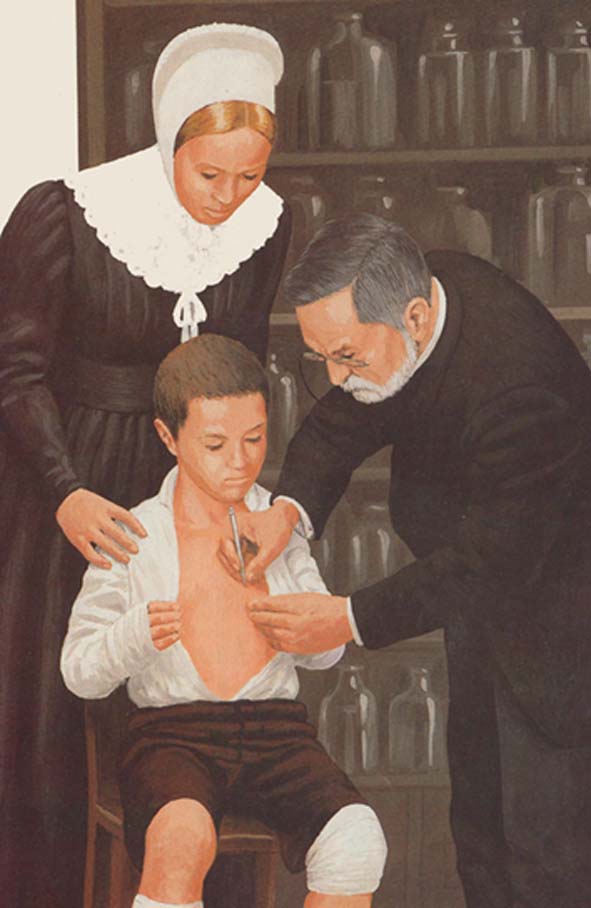 Pasteur en train de vacciner Joseph Meister